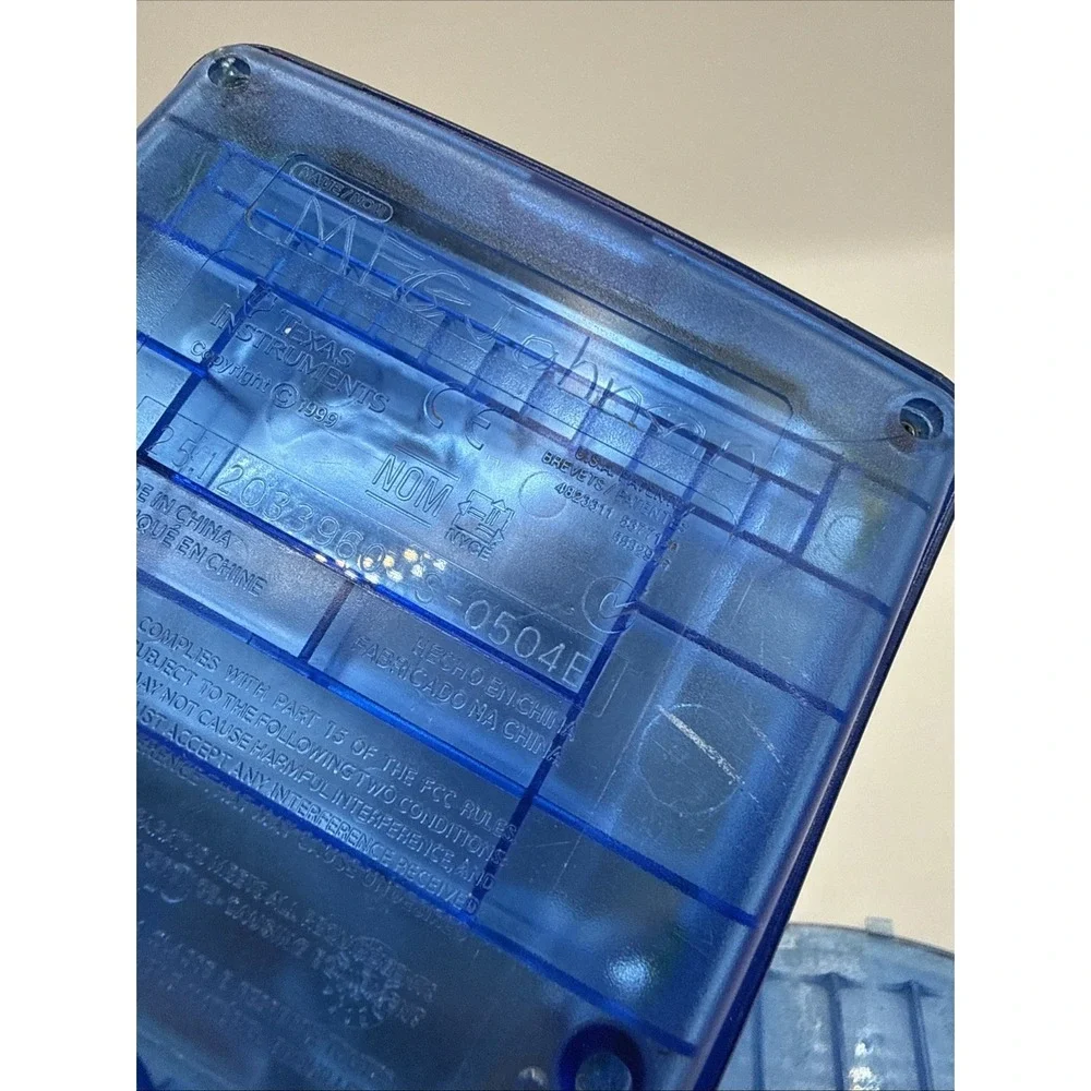 Texas Instruments TI-83 Plus Clear Transparent Blue Graphing Calculator w/Cover